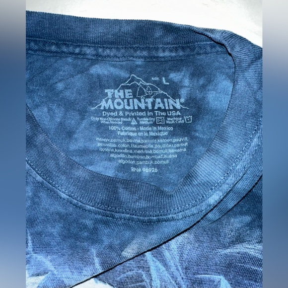 The Mountain American Bald Eagle Blue Flag Tie Dye T-Shirt Men's Size Large - Picture 7 of 7